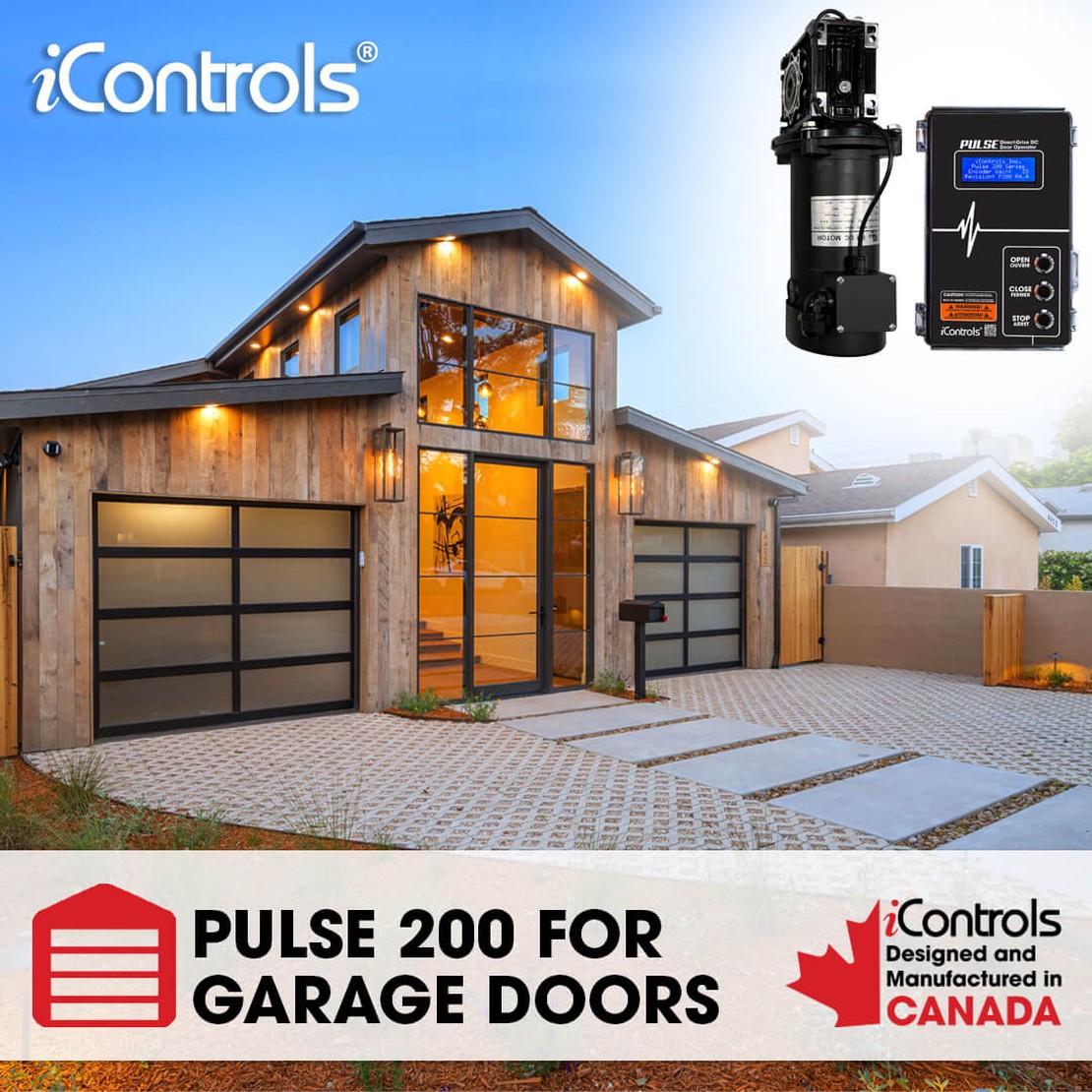 High-End Garage Doors Deserve a High-End Residential Operator that is Quiet, Strong, Safe and Energy-Efficient